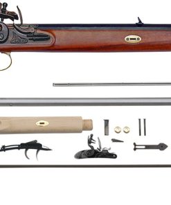 Left Hand .45 Cal Investarm™ Hawken Carbine Rifle DIY Kit - 24" Barrel & Flintlock Ignition - IA4225K